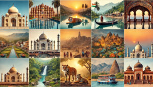 Illustration of 15 Top Tourist Places in India
