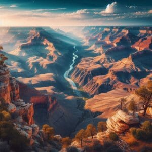 A panoramic view of the Grand Canyon, one of the most visited places in the world