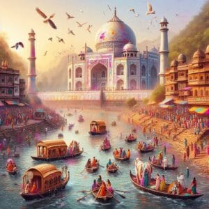 Holi Festival, Houseboat in Kerala, Taj Mahal, Yoga in Rishikesh, River Rafting in Rishikesh, Tiger safari In Kanha National Park, Trekking in Uttarakhand for India Travel Experience
