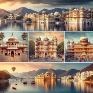Collage of The Top Tourists Places of Udaipur Places to Visit