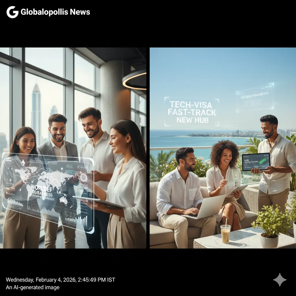 Al Generate image of Digital Nomad Visa Dubai E-Commerce, Digital & Tech Visas