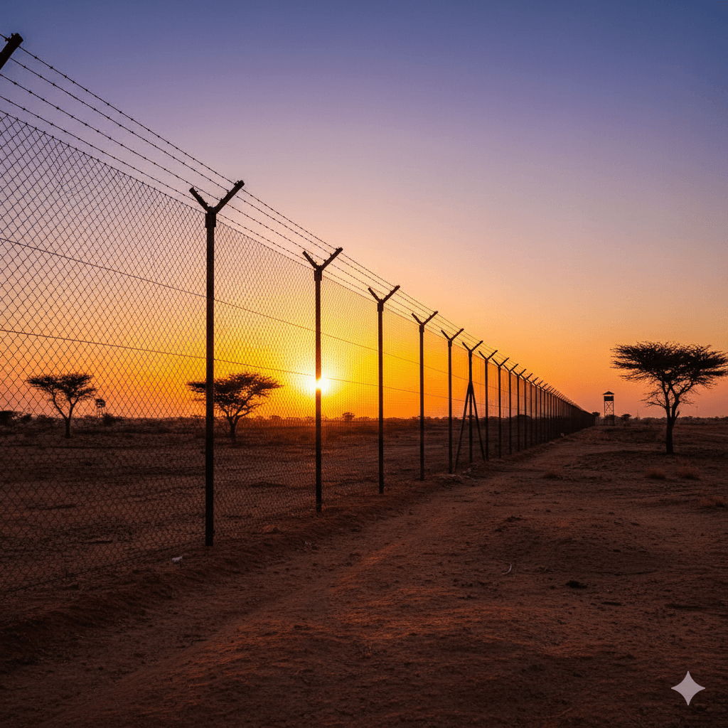 AI generated image of Hindumalkot Border, a top place to visit in North Rajasthan. 