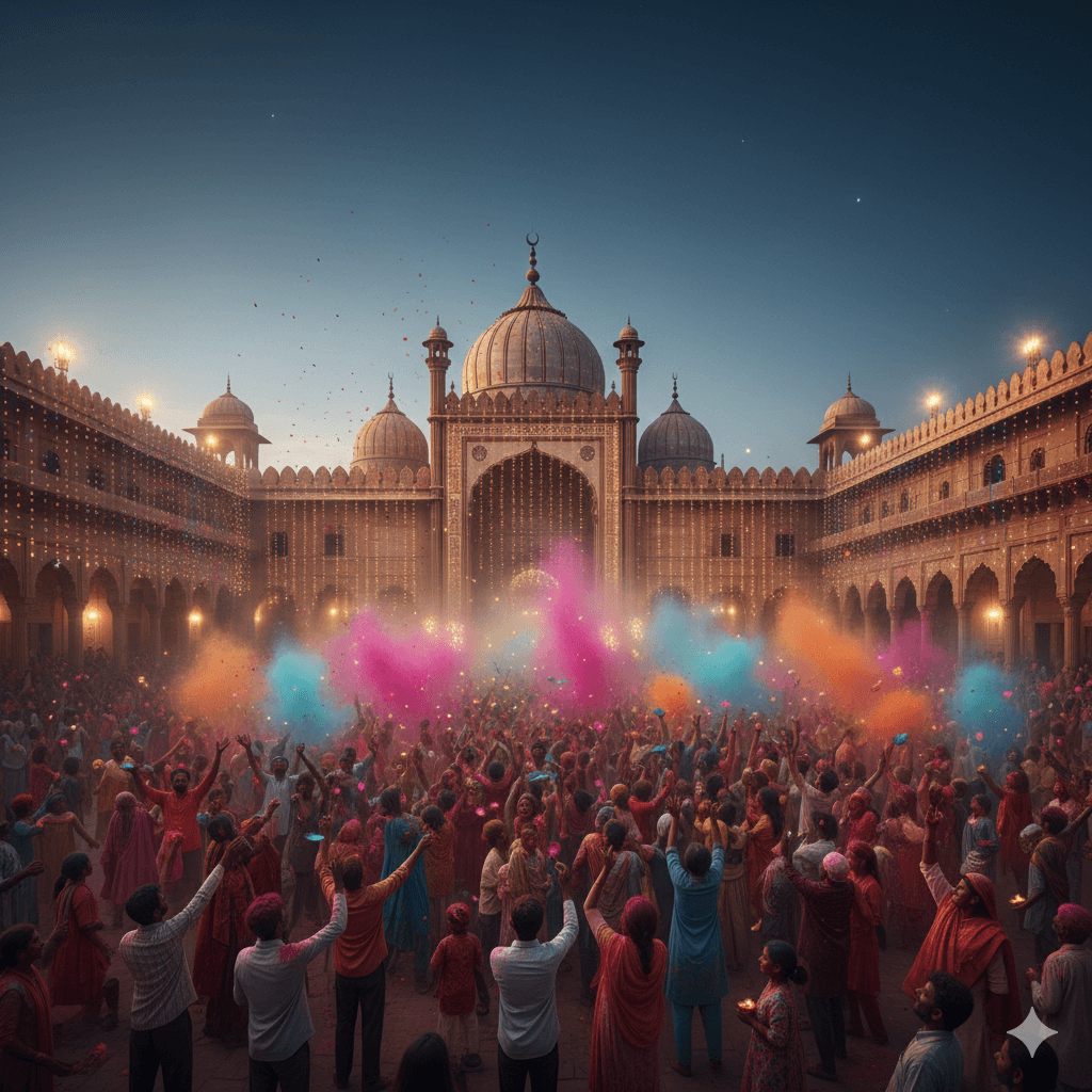 AI generated image of festive celebrations in Tonk, highlighting the 2026 cultural events calendar Places to visit in Tonk